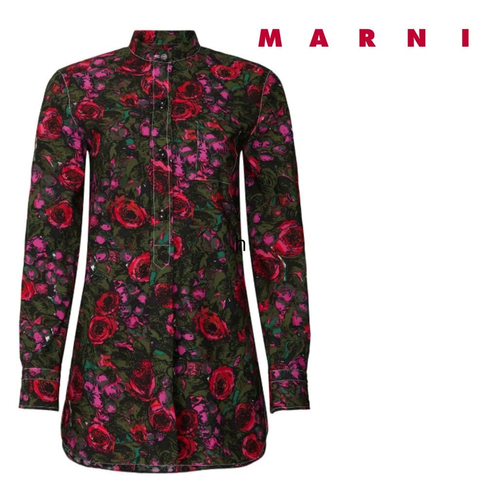 EUC $750 Marni Starlight Floral Blouse IT 42 US 6